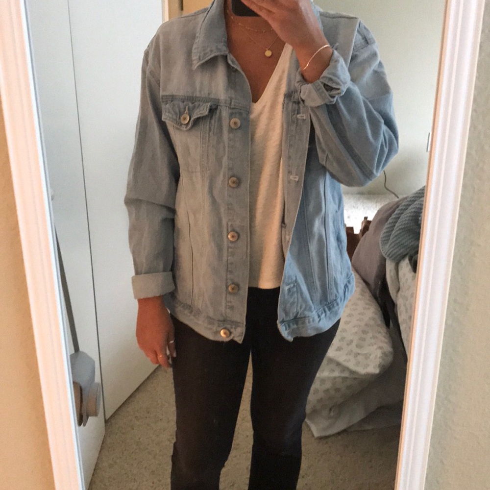 Light wash denim jacket